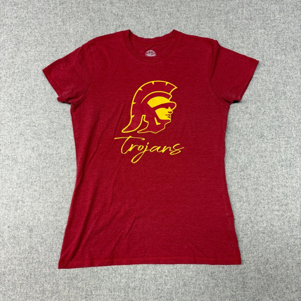 R. Valry Threads | USC Trojans Graphic T-Shirt | Small | Red | Short Sleeve Logo